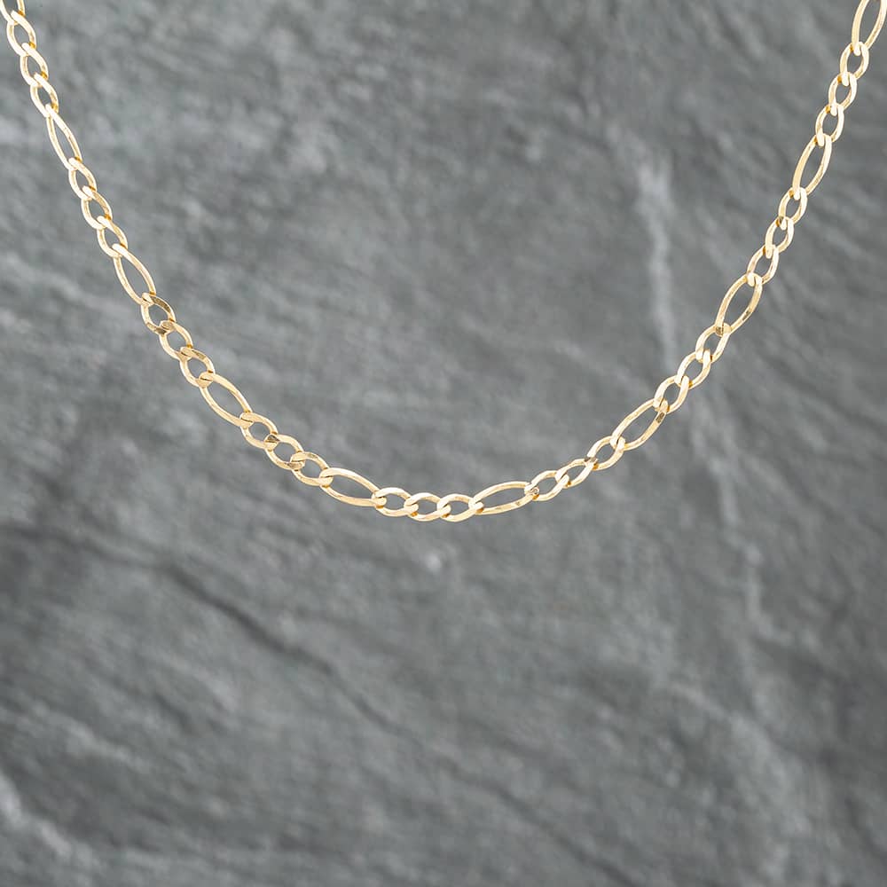 Product photograph of Pre-owned 9ct Yellow Gold 20 Inch Figaro Chain 41161622 from The Jewel Hut