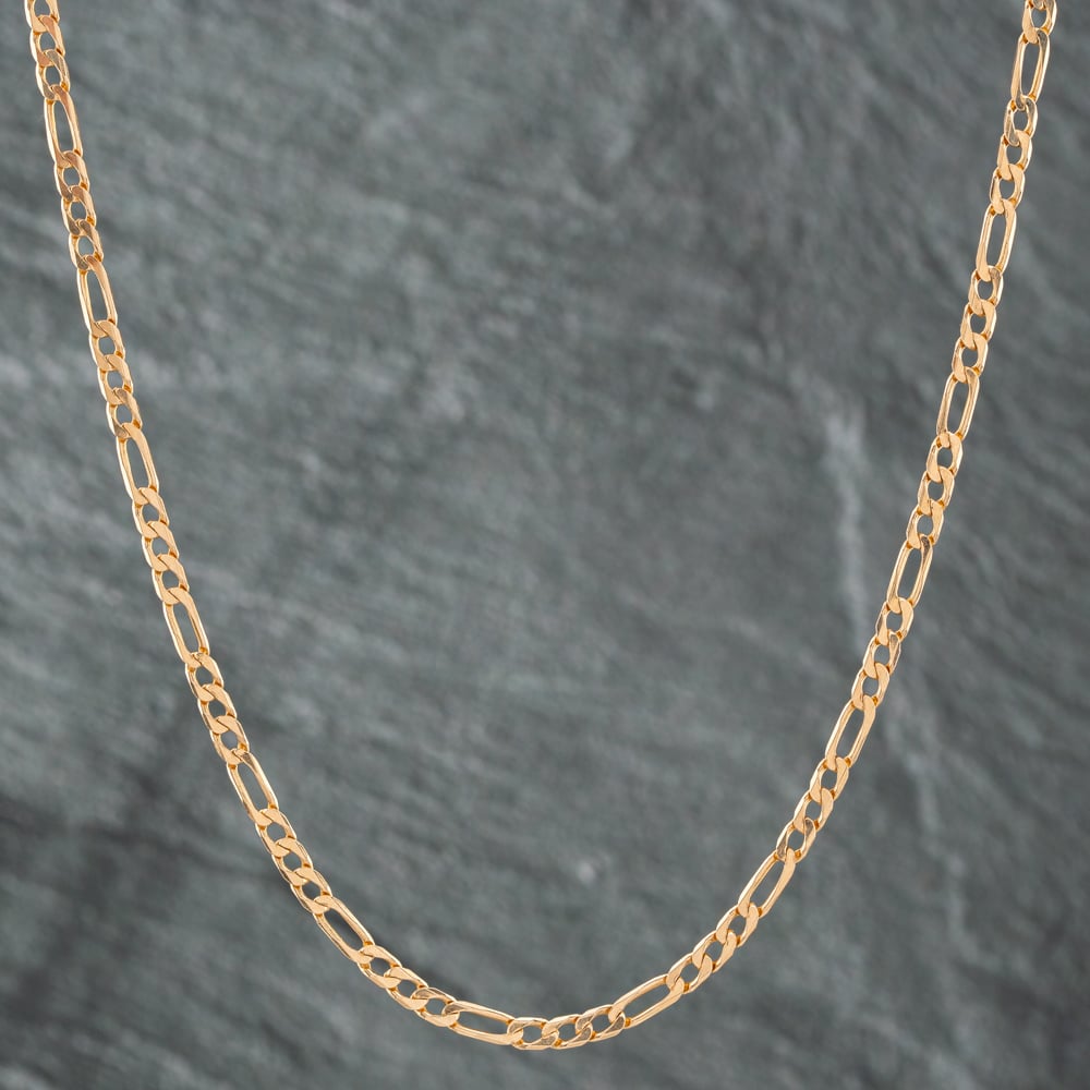Product photograph of Pre-owned 9ct Yellow Gold 17 Inch Figaro Chain 41161694 from The Jewel Hut