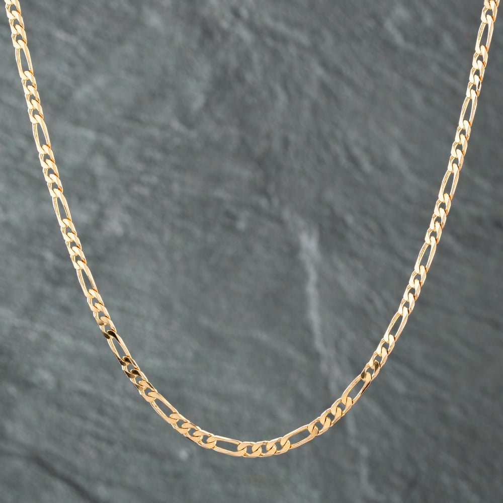 Product photograph of Pre-owned 9ct Yellow Gold 15 Inch Figaro Chain 41161695 from The Jewel Hut