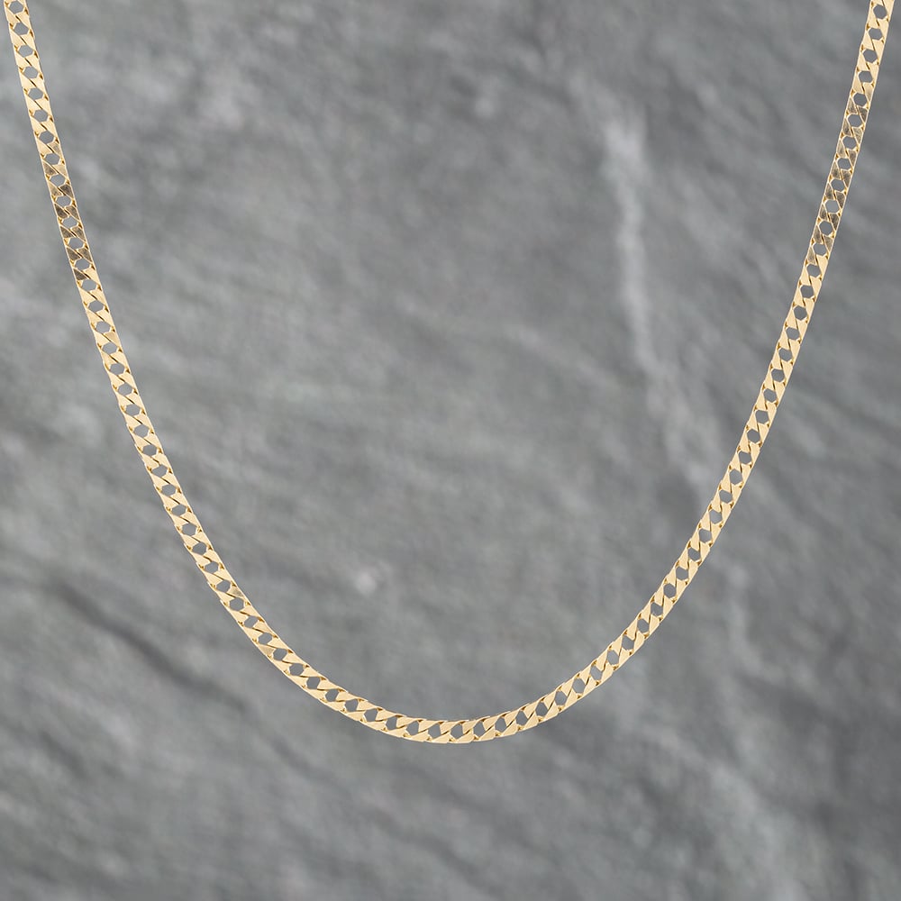 Product photograph of Pre-owned 9ct Yellow Gold 20 Inch Curb Chain 41161726 from The Jewel Hut