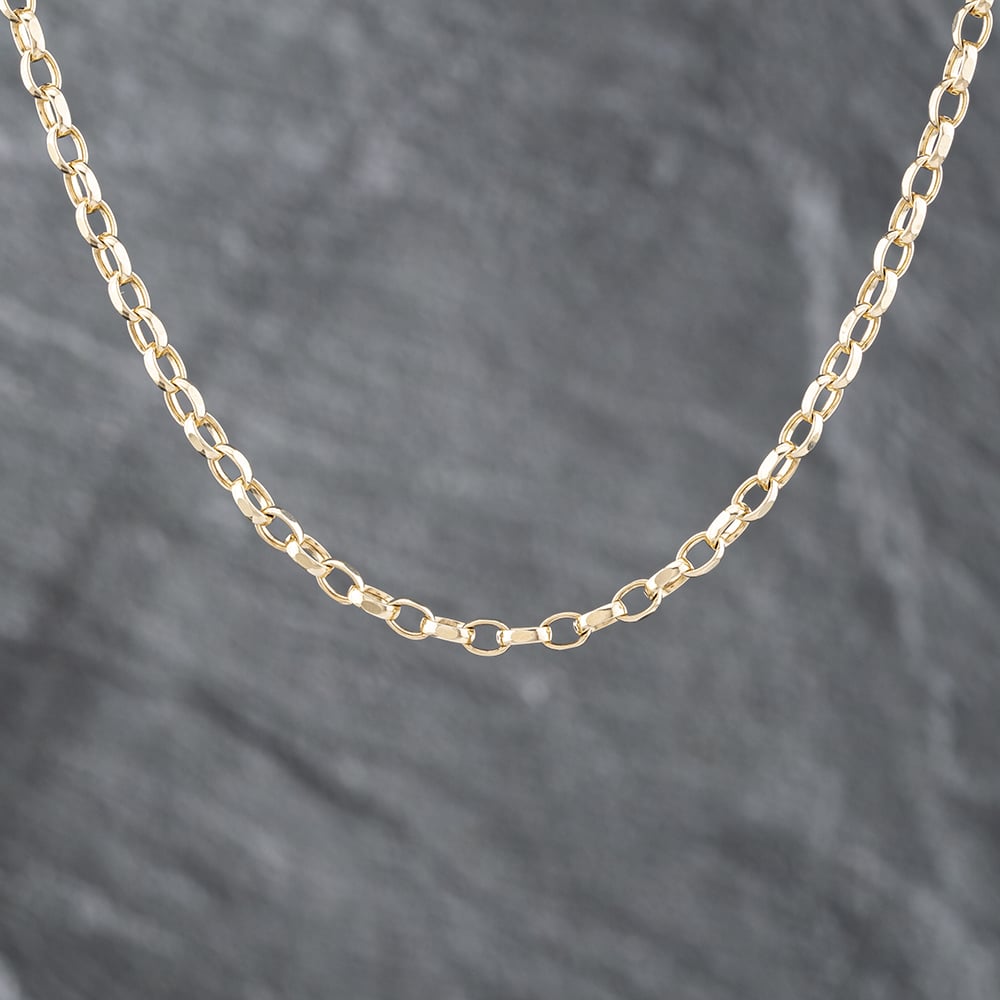Product photograph of Pre-owned 9ct Yellow Gold 18 Inch Belcher Chain 41161743 from The Jewel Hut