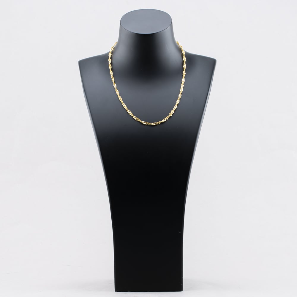 Pre-Owned 9ct Yellow Gold Twisted 18 Inch Curb Chain 41161939