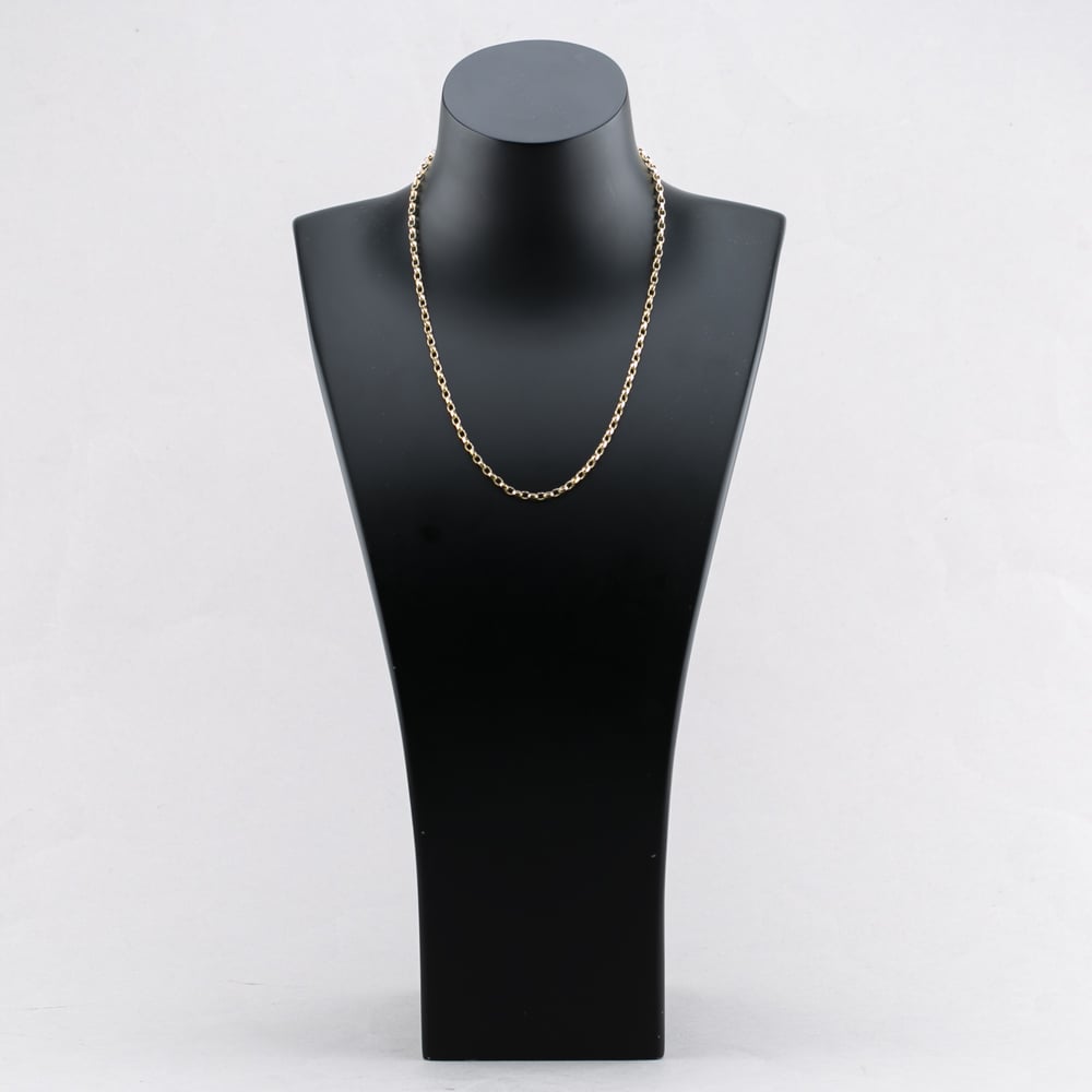 Pre-Owned 9ct Yellow Gold Oval Link 18.5 Inch Belcher Chain 41161974