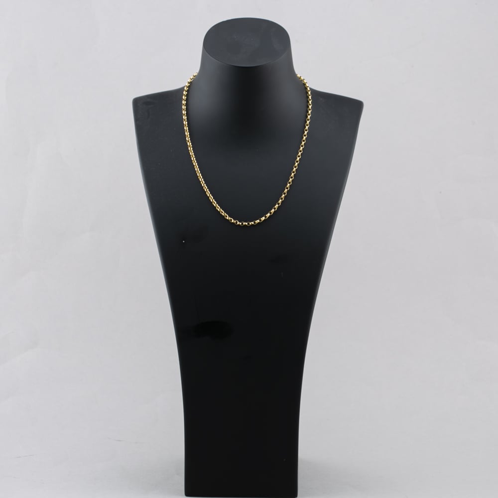 Pre-Owned 9ct Yellow Gold Round Link 18 Inch Belcher Chain 41162032