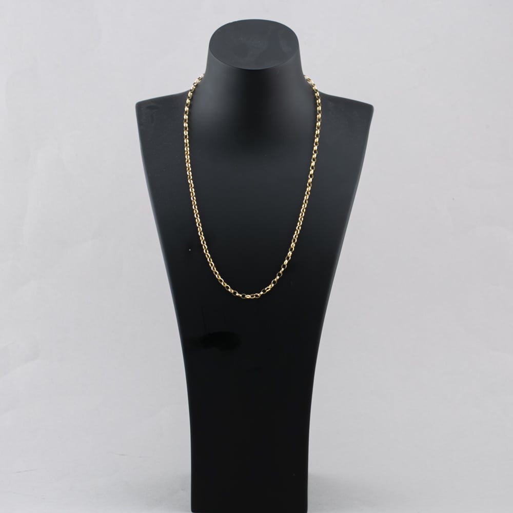 Pre-Owned 9ct Yellow Gold Oval Link 16 Inch Belcher Chain 41162033