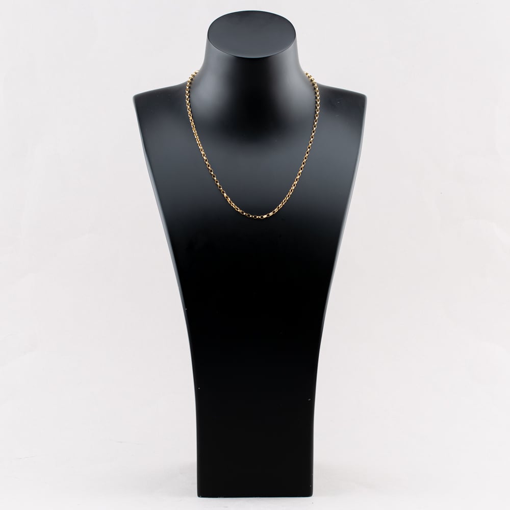 Pre-Owned 9ct Yellow Gold Oval Link 18 Inch Belcher Chain 41162085