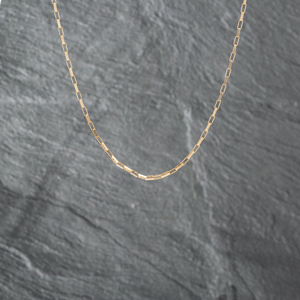 Pre-Owned 9ct Yellow Gold 16 Inch Paper Link Chain 41162111