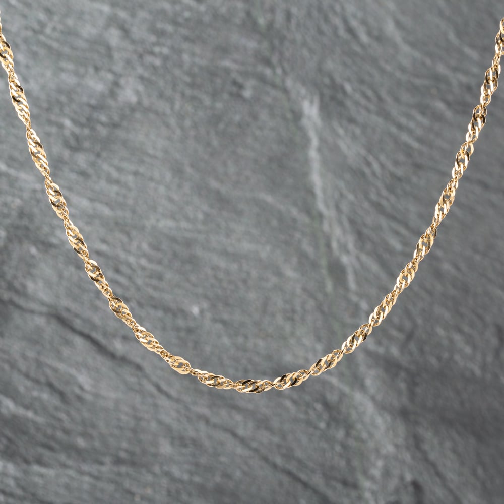 Pre-Owned 9ct Yellow Gold 18 Inch Twist Chain 41162138