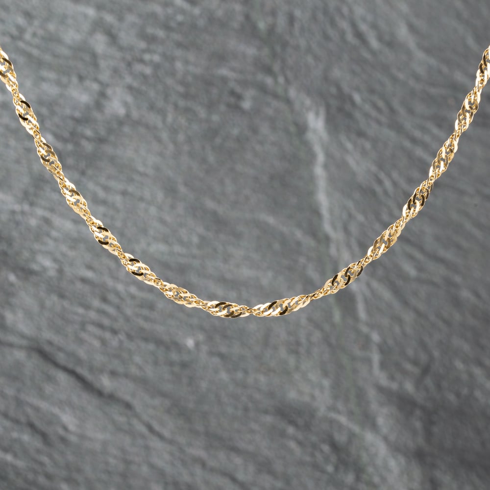 Pre-Owned 9ct Yellow Gold 18 Inch Twist Chain 41162139