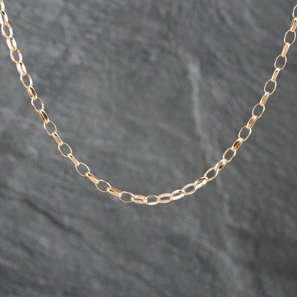 Pre-Owned 9ct Yellow Gold Oval 18 Inch Belcher Chain 41162165