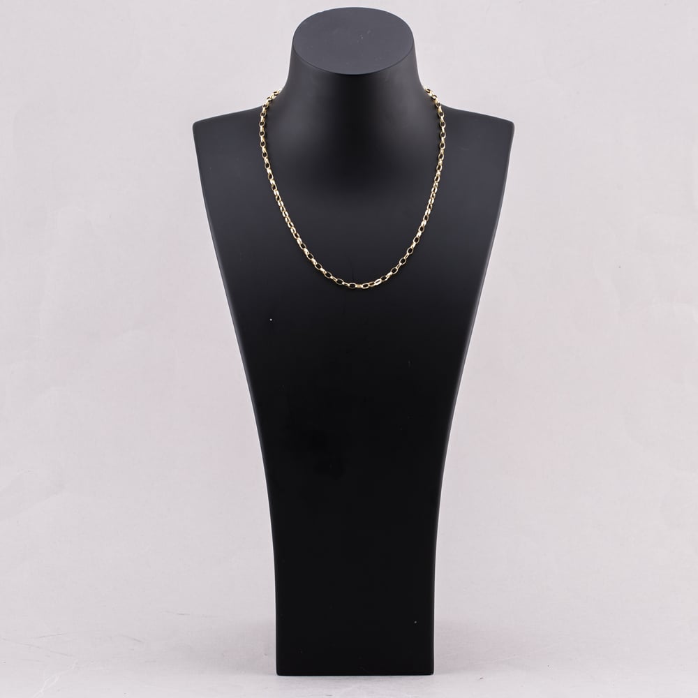 Pre-Owned 9ct Yellow Gold Oval 18 Inch Belcher Chain 41162165