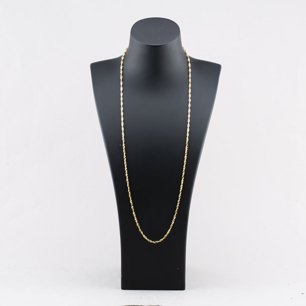 Pre-Owned 9ct Yellow Gold Twisted 30 Inch Curb Chain 41162176