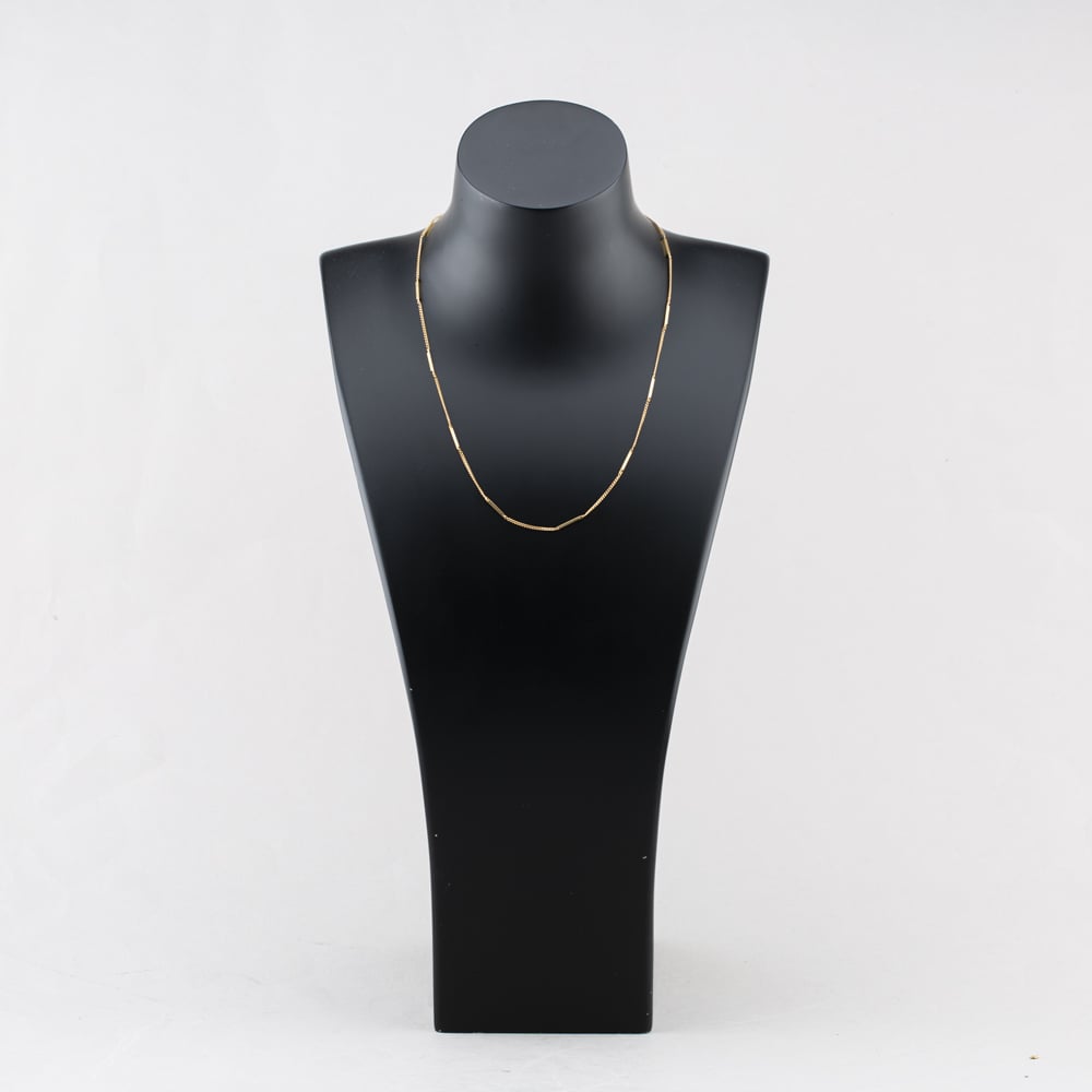 Pre-Owned 9ct Yellow Gold Bar Link 18 Inch Curb Necklace 41162187