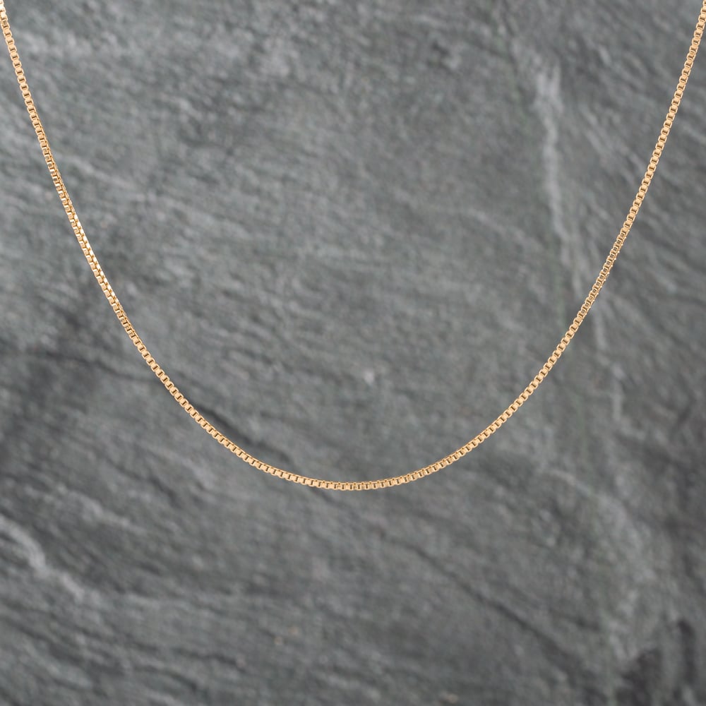 Pre-Owned 9ct Yellow Gold 19 Inch Box Chain 41162198