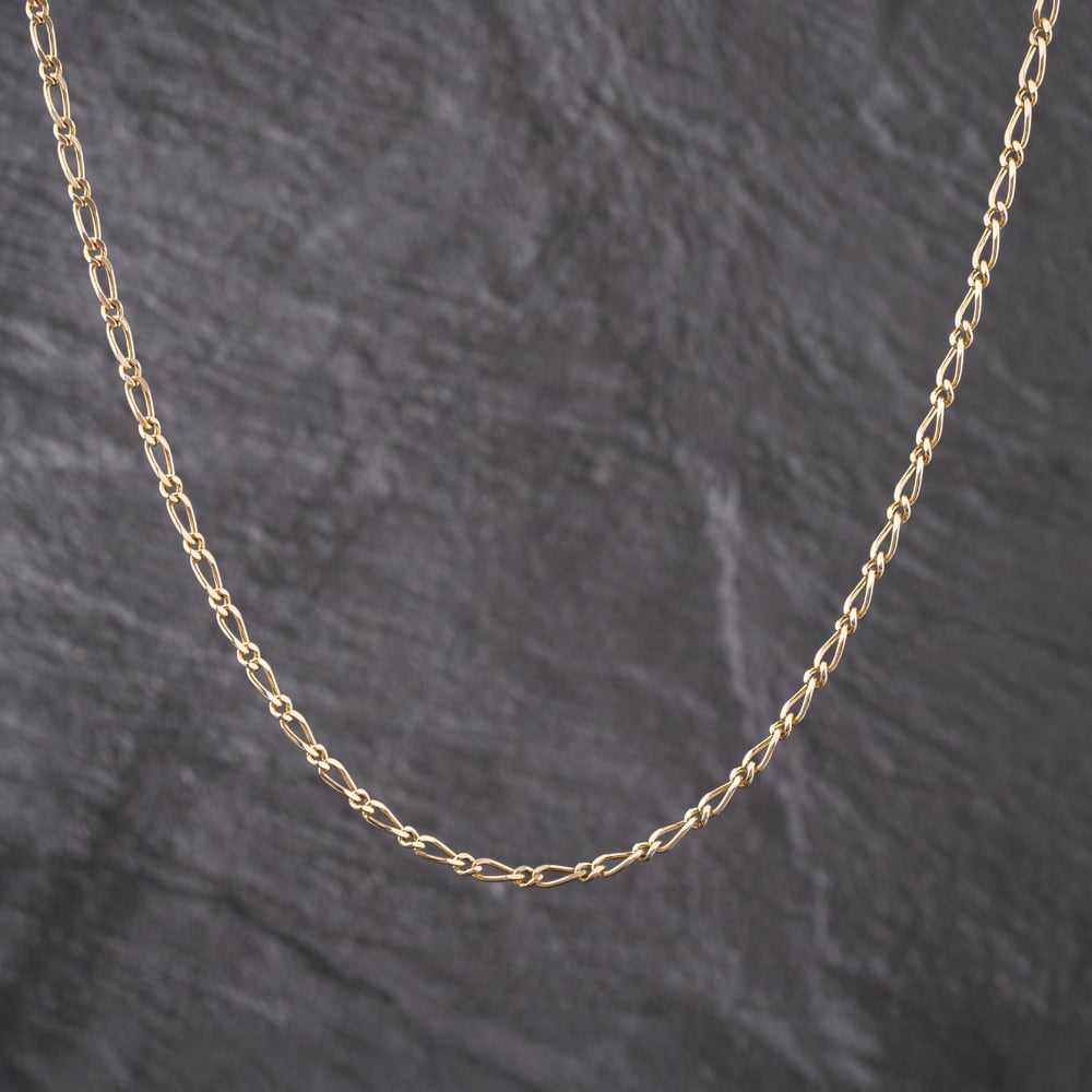 Pre-Owned 9ct Yellow Gold 18 Inch Figaro Chain 41162257