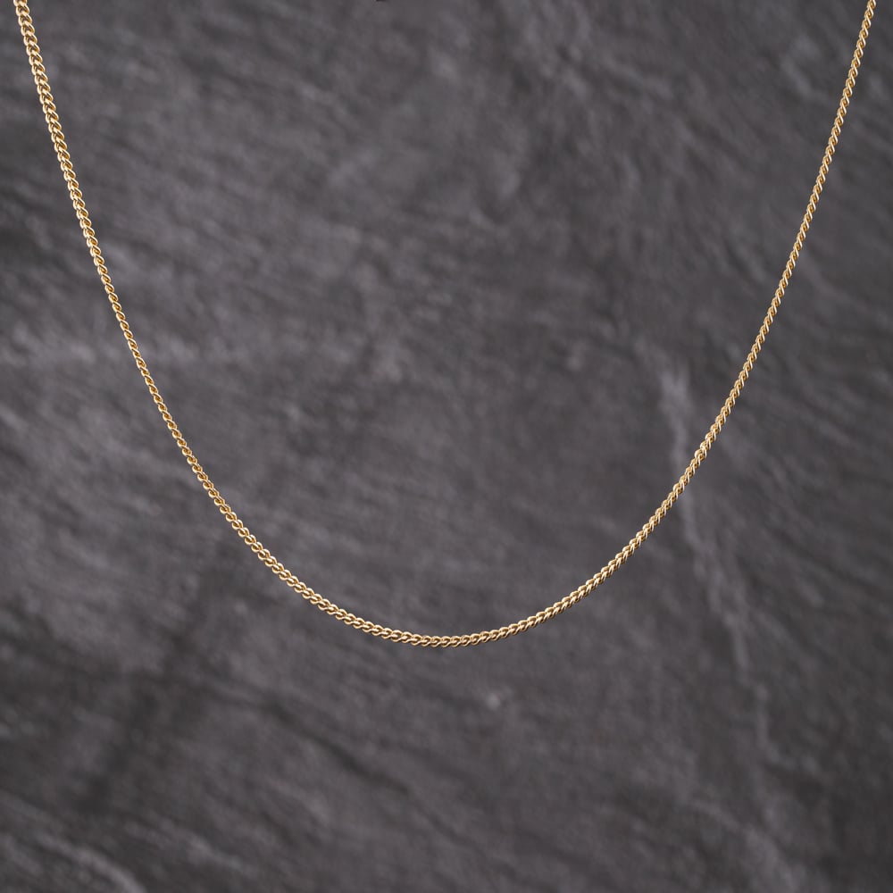 Pre-Owned 9ct Yellow Gold 18 Inch Curb Chain 41162302