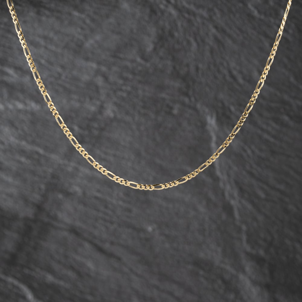 Pre-Owned 9ct Yellow Gold 16 Inch Figaro Chain 41162312