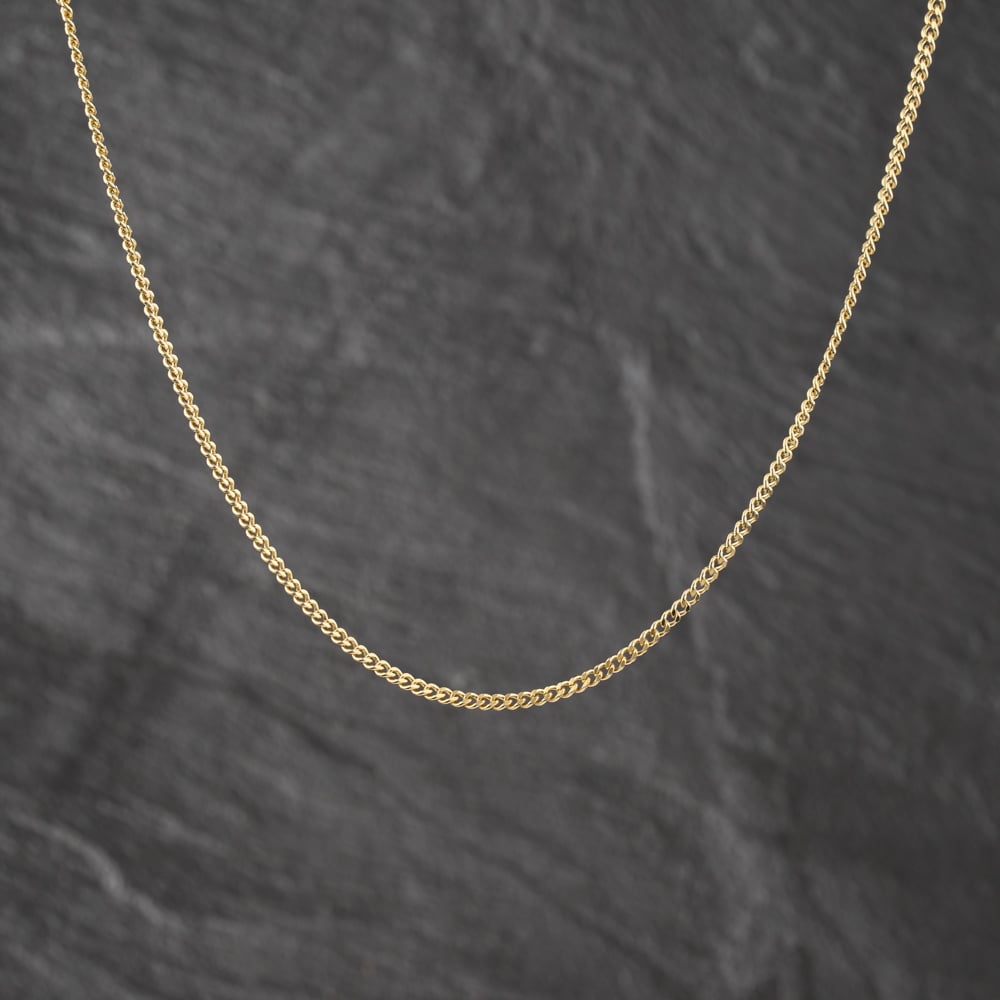 Pre-Owned 9ct Yellow Gold 18 Inch Curb Chain 41162313