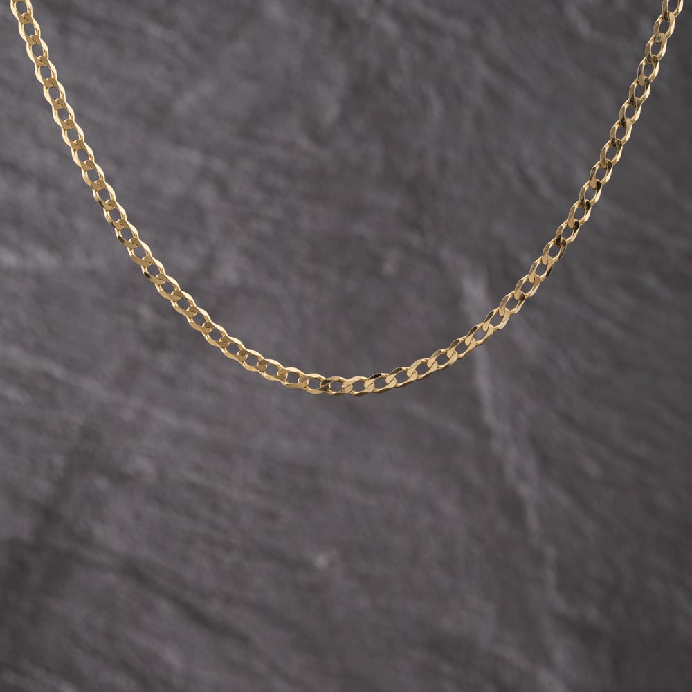 Pre-Owned 9ct Yellow Gold 16 Inch Curb Chain 41162334