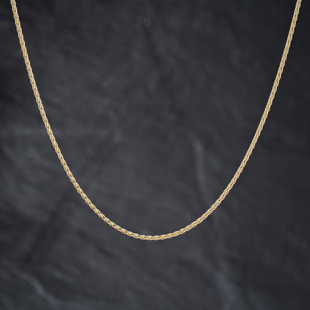 Pre-Owned 9ct Yellow Gold 18 Inch Foxtail Chain 41162350