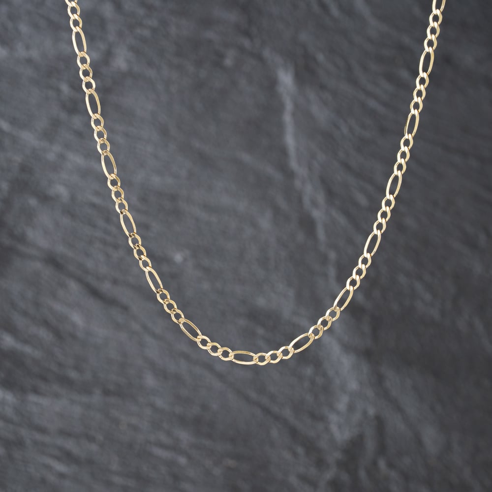 Pre-Owned 9ct Yellow Gold 18 Inch Figaro Chain 41162381