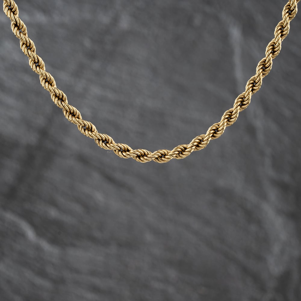 Pre-Owned 9ct Yellow Gold 18 Inch Rope Chain 41162396