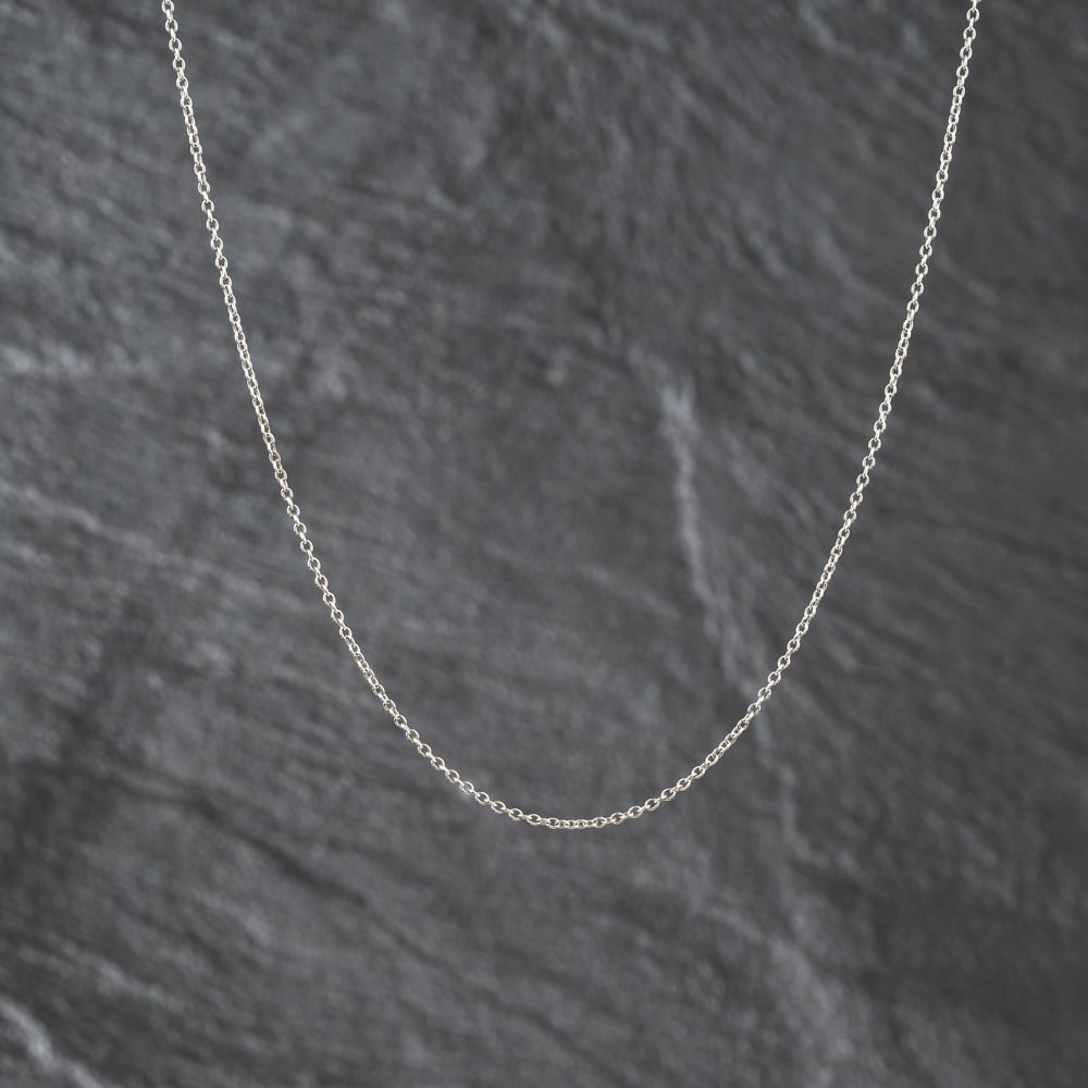Pre-Owned 18ct White Gold 16 Inch Trace Chain 41162406