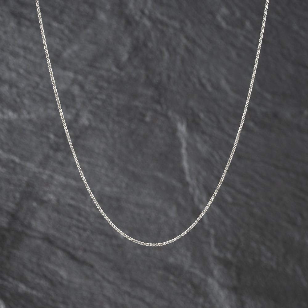 Pre-Owned 18ct White Gold 16 Inch Spiga Chain 41162409