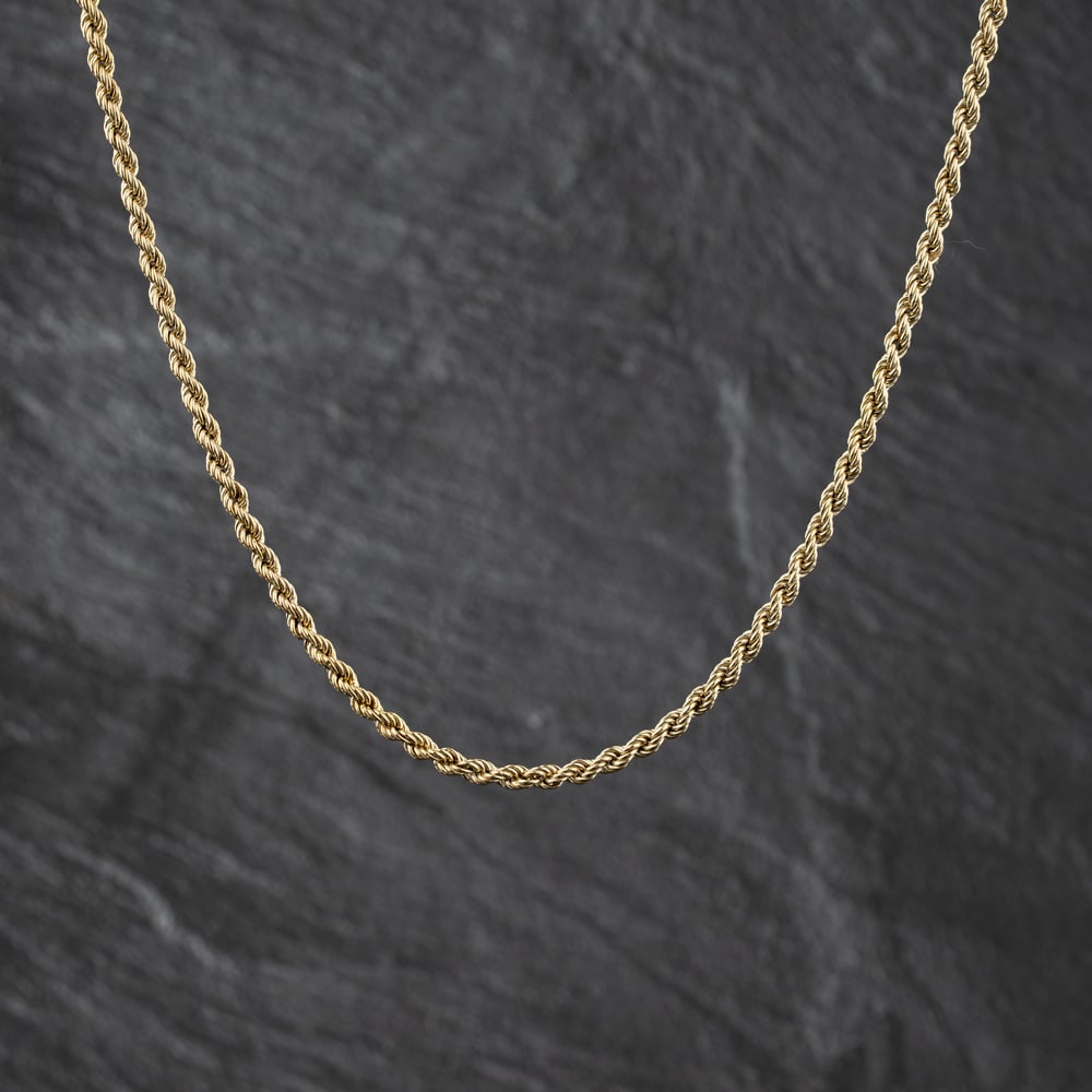 Pre-Owned 9ct Yellow Gold 18 Inch Rope Chain 41162411