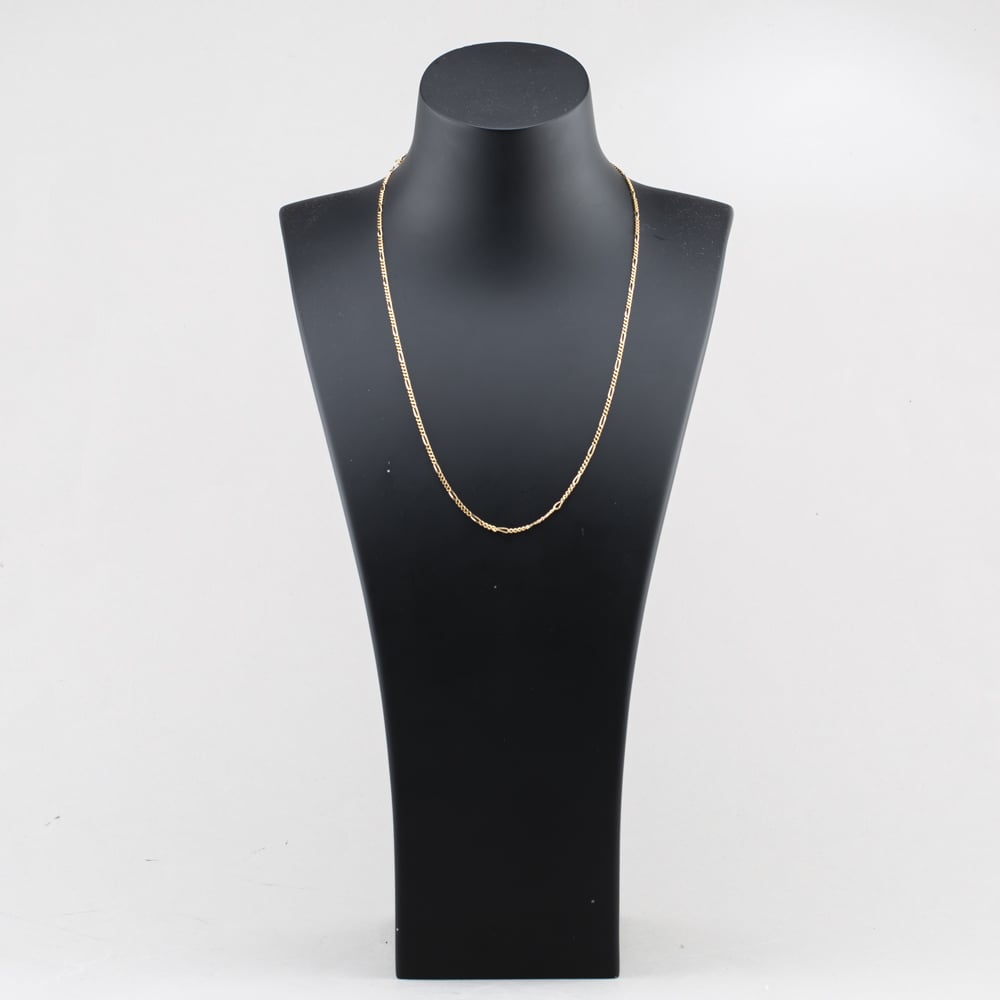 Pre-Owned 9ct Two Colour Gold 21 Inch Figaro Chain 41162423