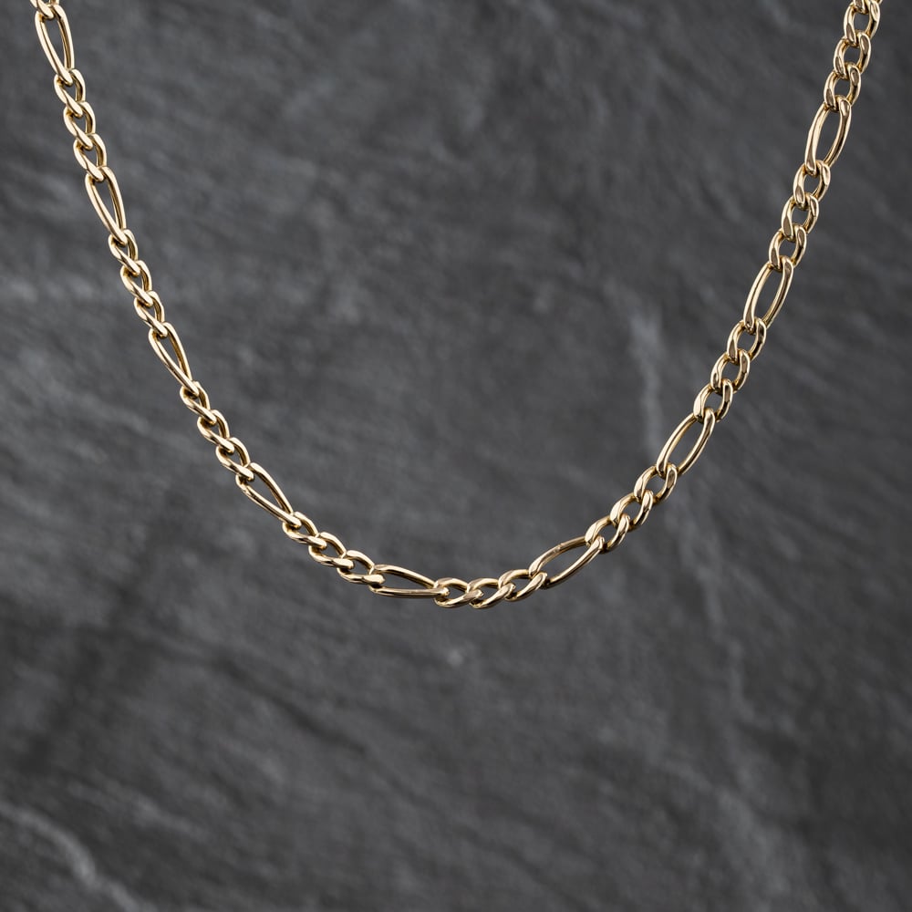 Pre-Owned 9ct Yellow Gold 18 Inch Figaro Chain 41162426