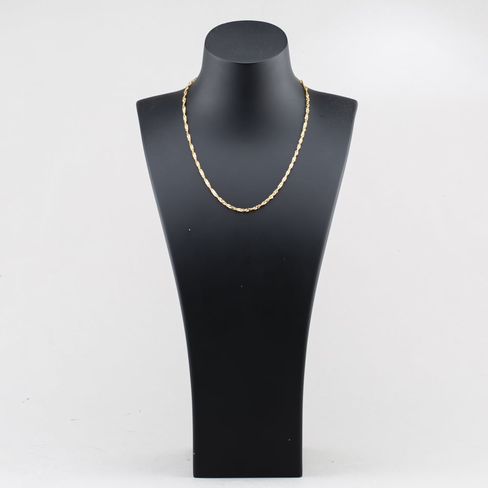 Pre-Owned 9ct Yellow Gold Twisted 18 Inch Curb Chain 41162428