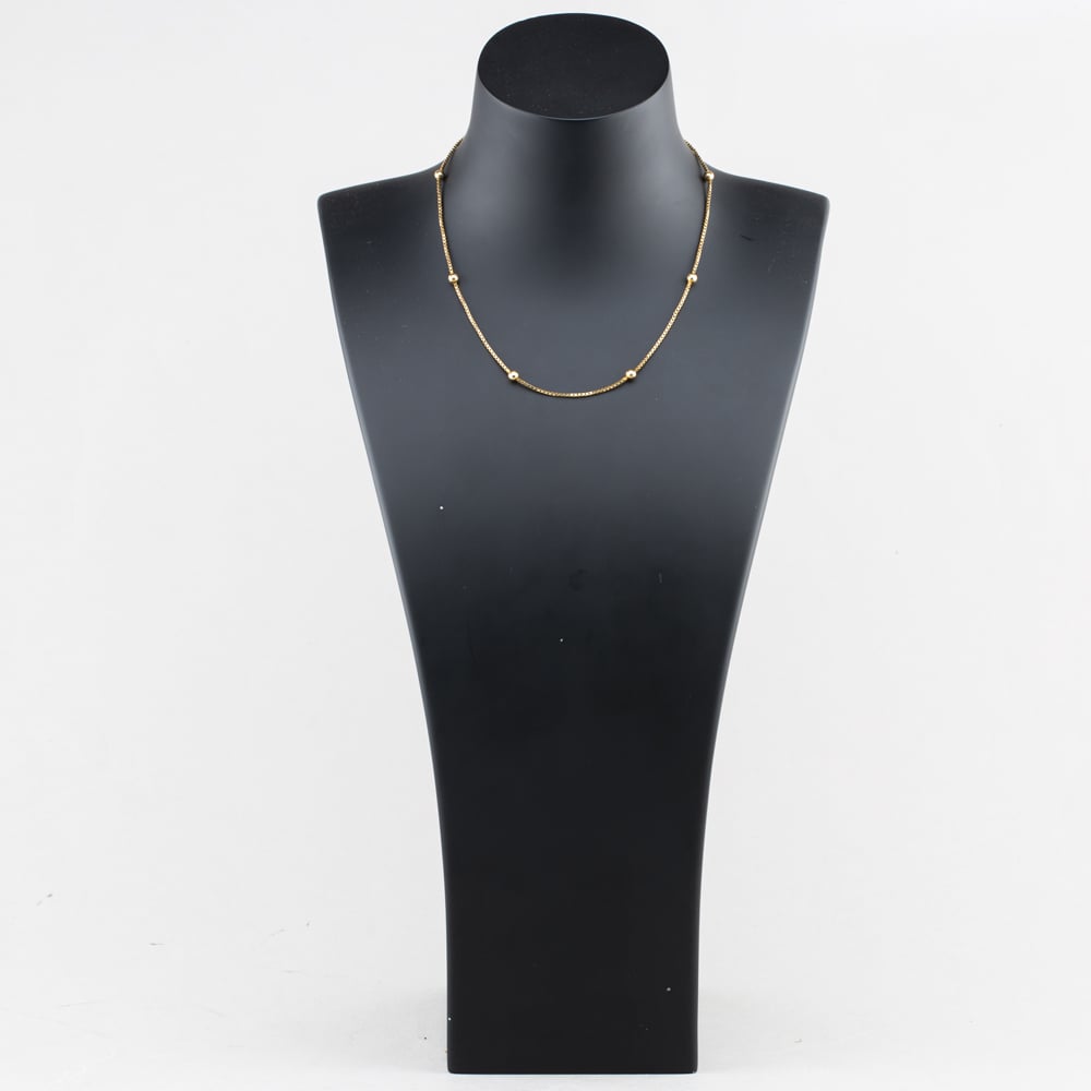Pre-Owned 9ct Yellow Gold Beaded 16 Inch Box Chain 41162439