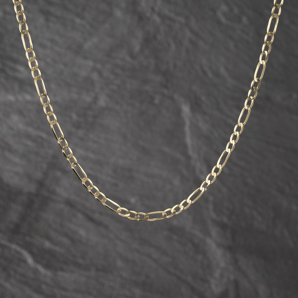 Pre-Owned 9ct Yellow Gold 18 Inch Figaro Chain 41162455