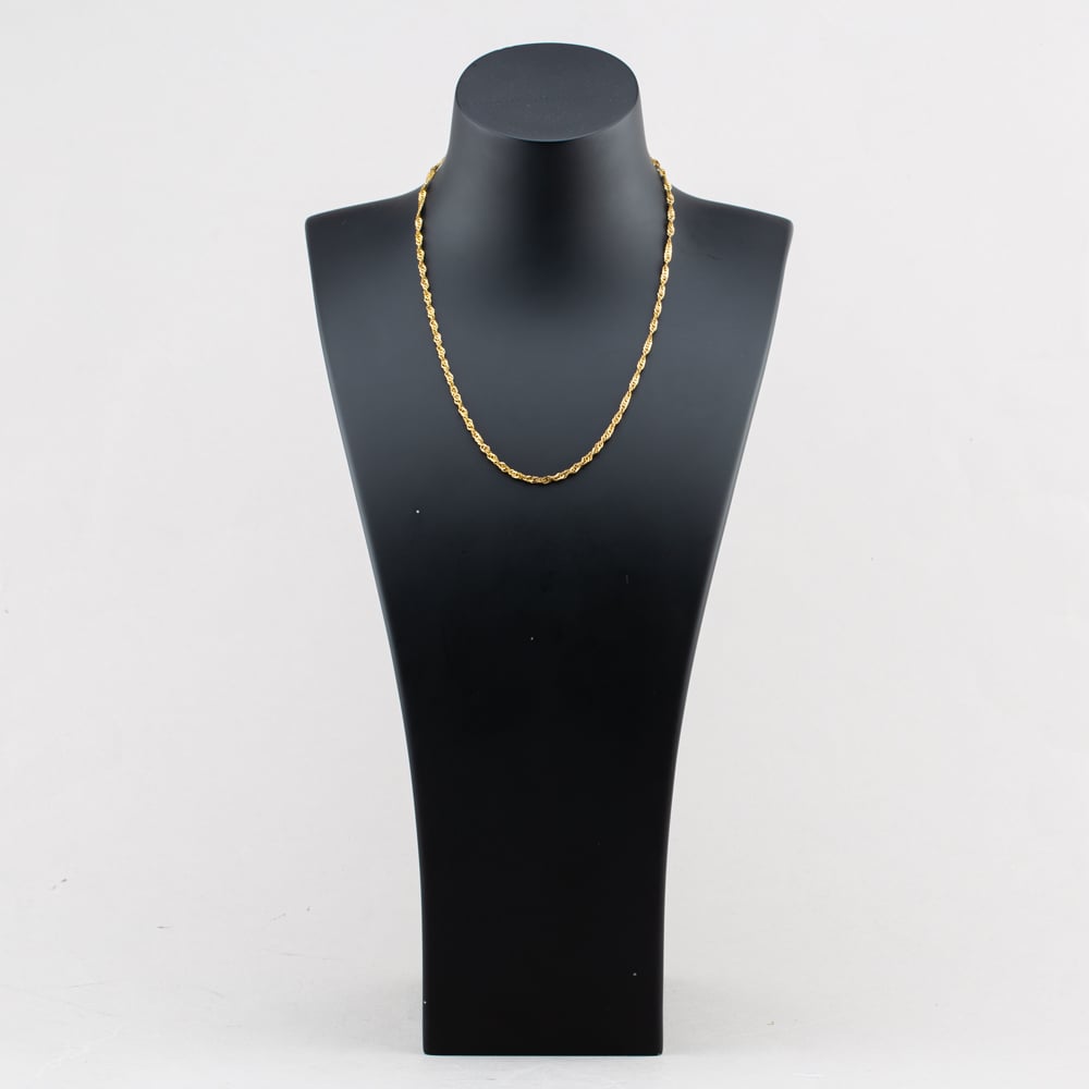 Pre-Owned 9ct Yellow Gold Twisted 18 Inch Curb Chain 41162467