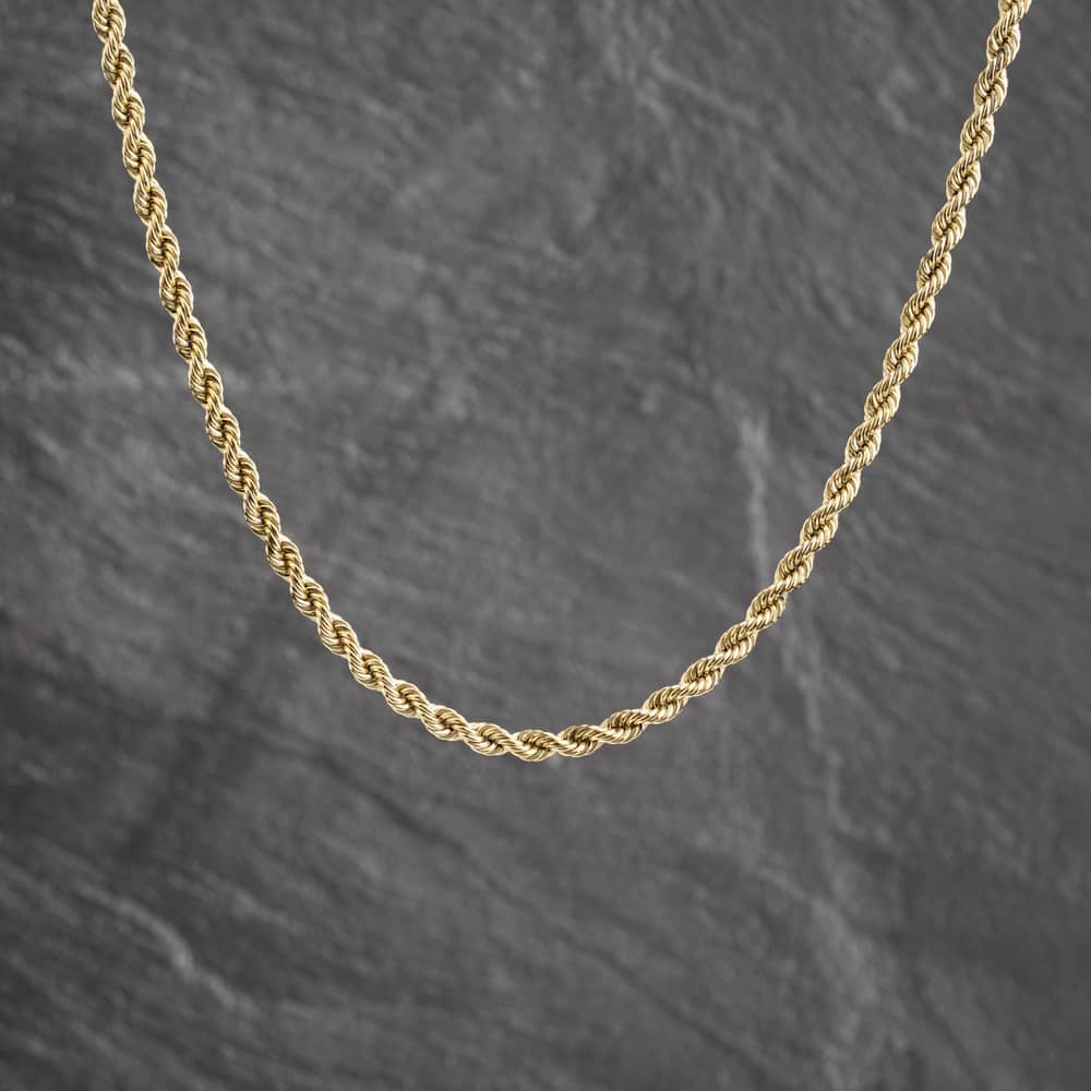 Pre-Owned 9ct Yellow Gold 20 Inch Rope Chain 41162476