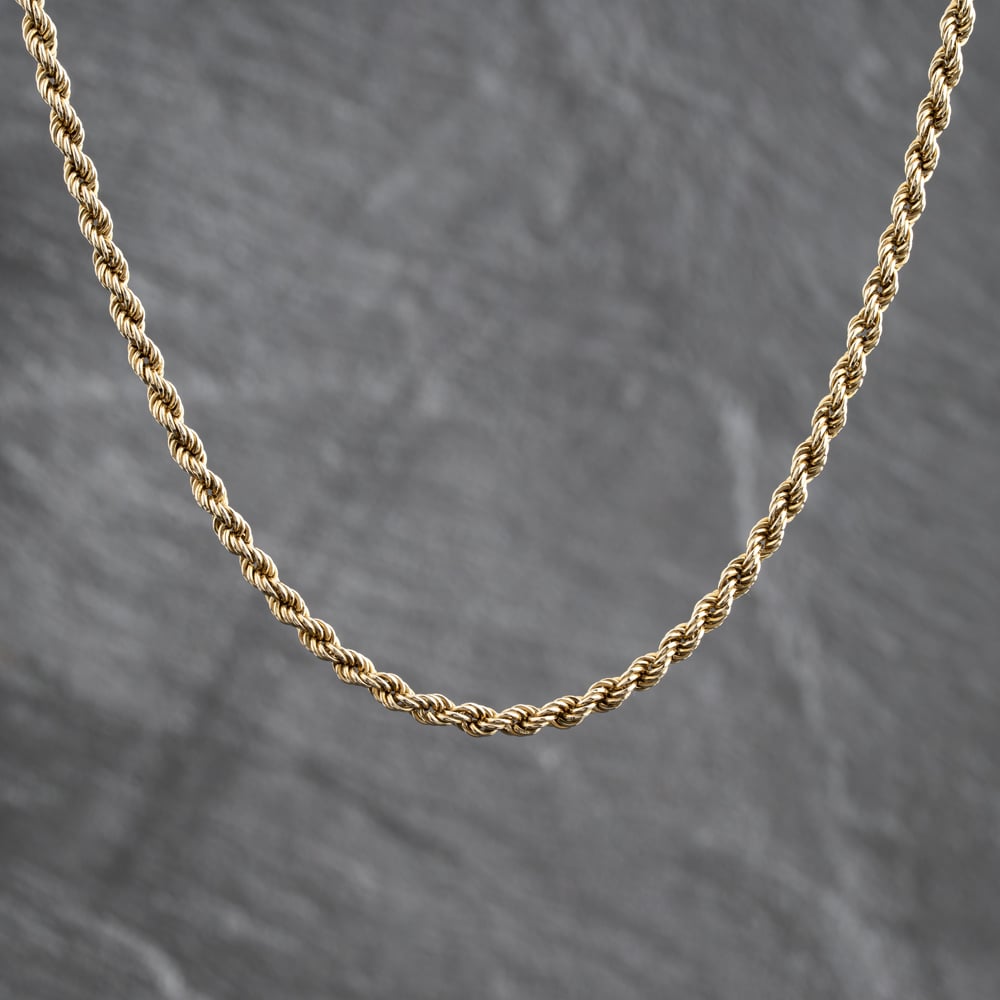 Pre-Owned 9ct Yellow Gold 18 Inch Rope Chain 41162477