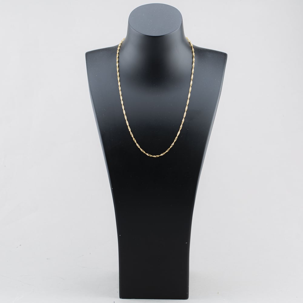 Pre-Owned 9ct Yellow Gold Twisted 20 Inch Curb Chain 41162486