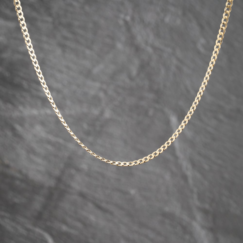 Pre-Owned 9ct Yellow Gold 22 Inch Curb Chain 41162487