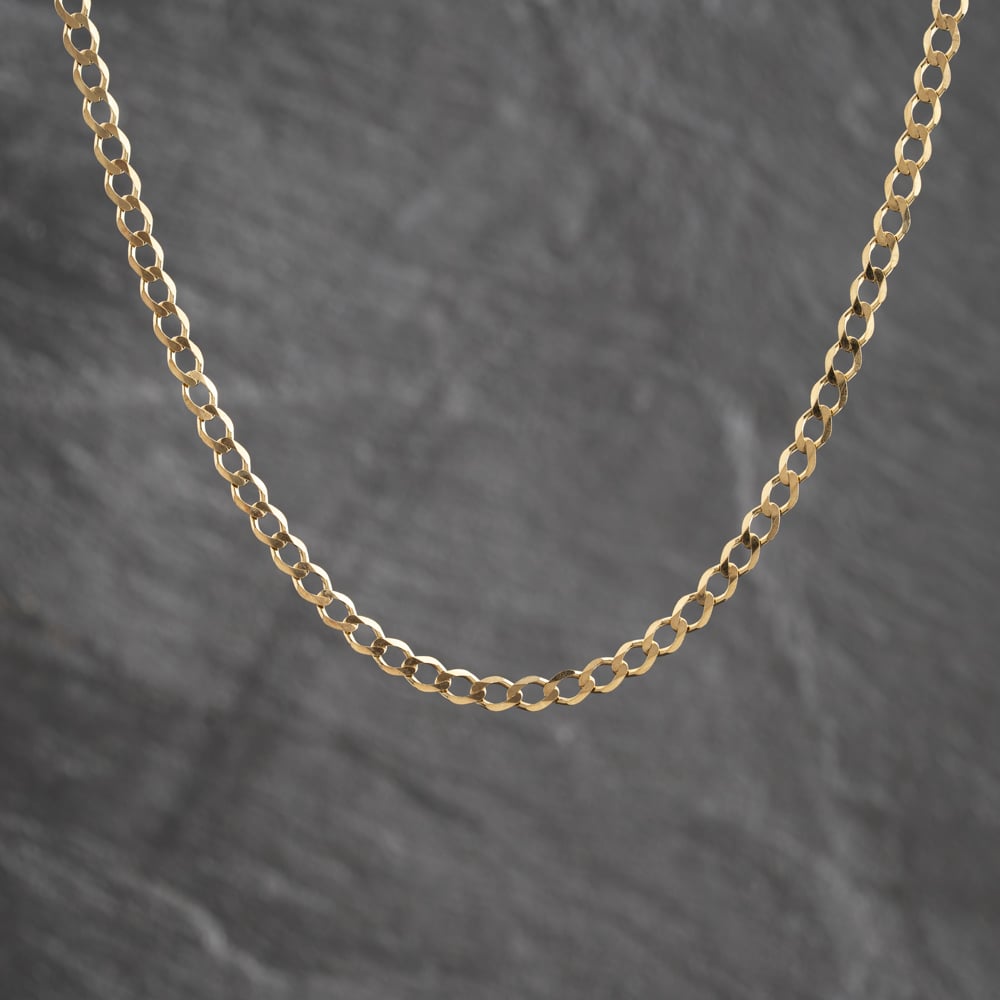 Pre-Owned 9ct Yellow Gold 18 Inch Curb Chain 41162488