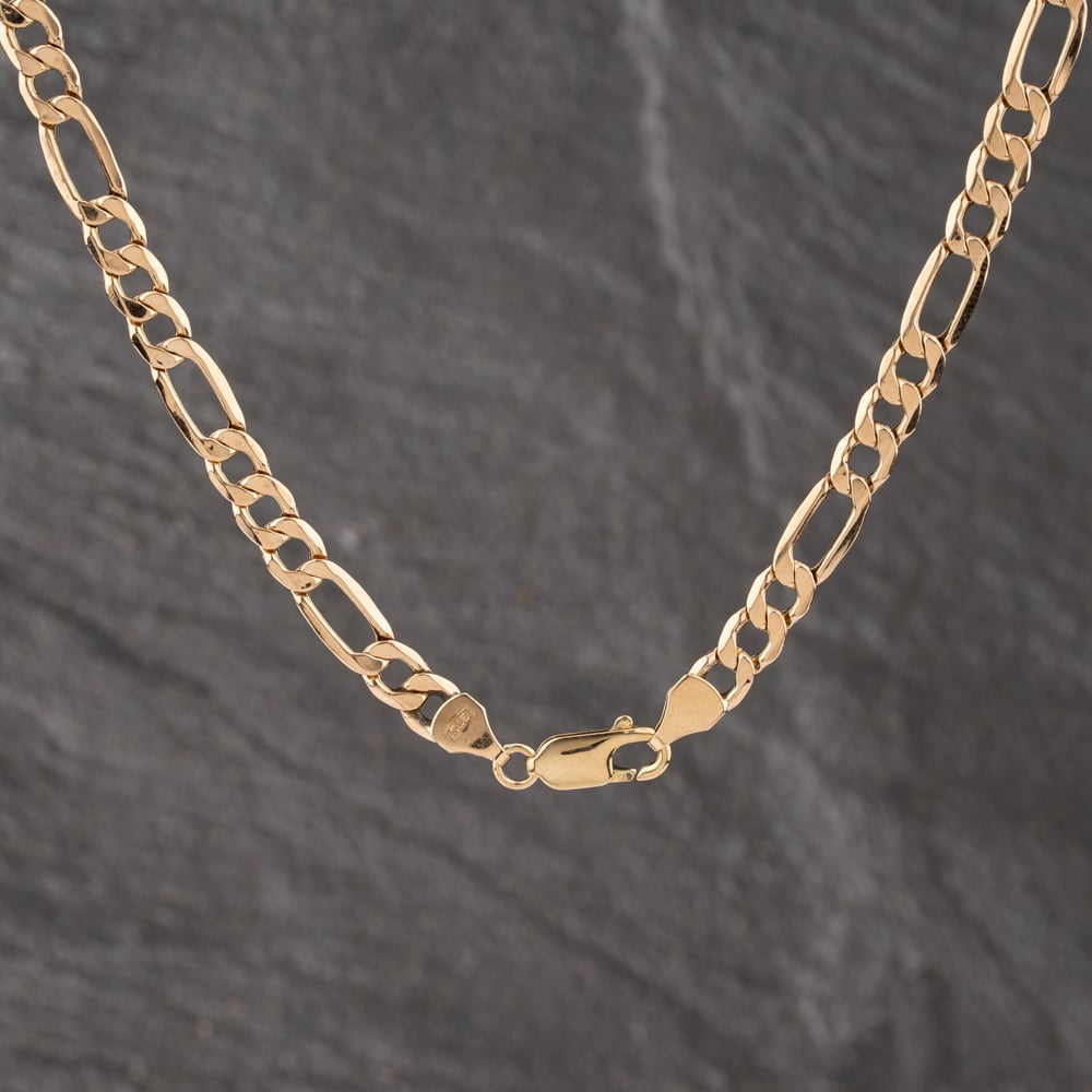 Pre-Owned 9ct Yellow Gold 18 Inch Figaro Chain 41162506