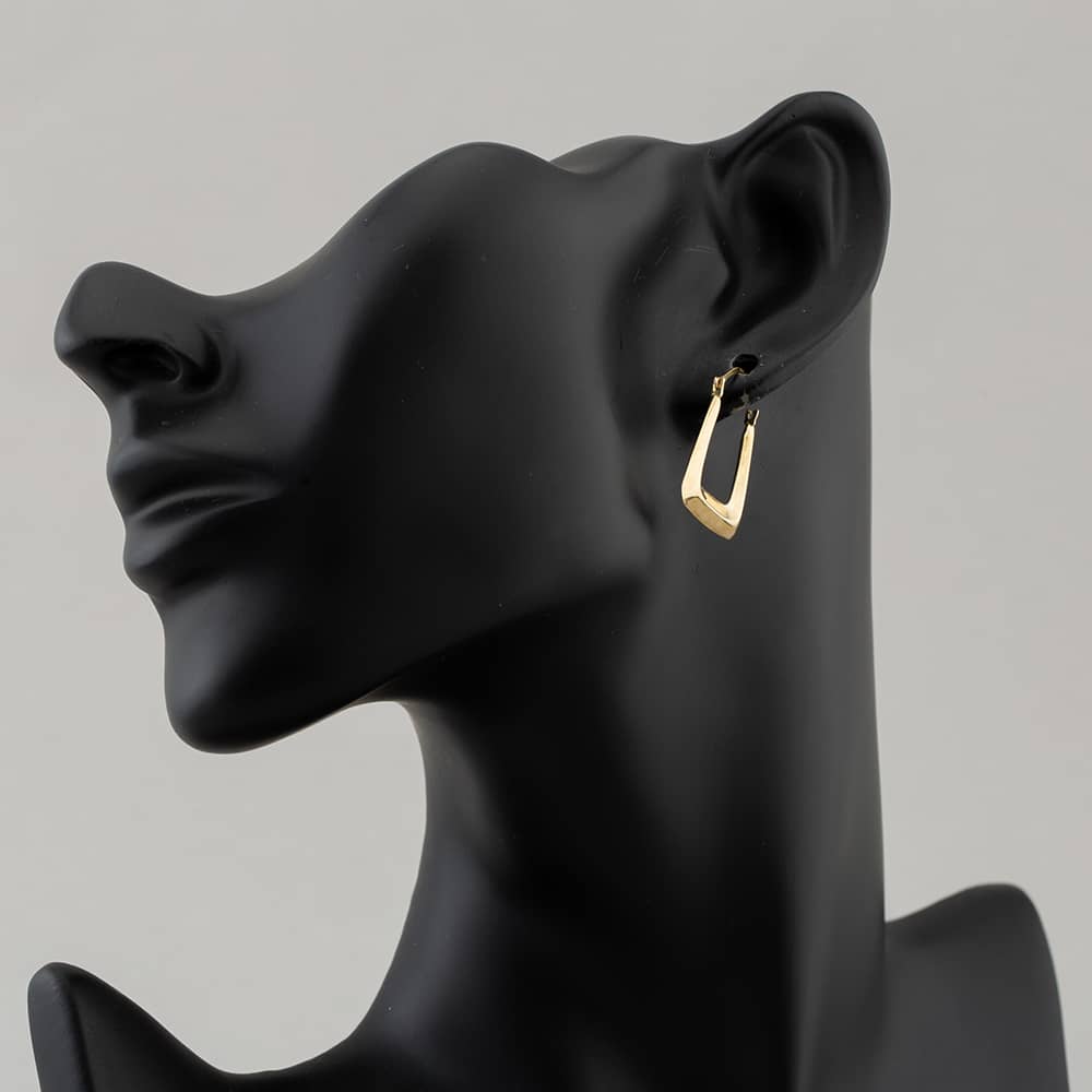 Pre-Owned Yellow Gold 22.5mm Oblong Creole Earrings 41171815
