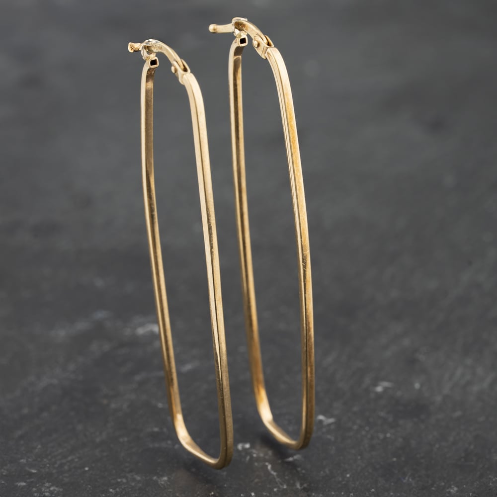 Click to view product details and reviews for Pre Owned 9ct Yellow Gold 48mm Long Creole Earrings 41173470.