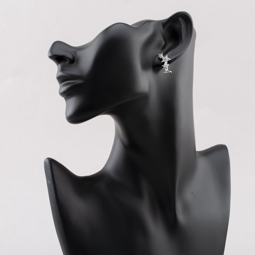 Pre-Owned 18ct White Gold 20mm Brilliant Cut Diamond Stars Stud Earrings 41173481