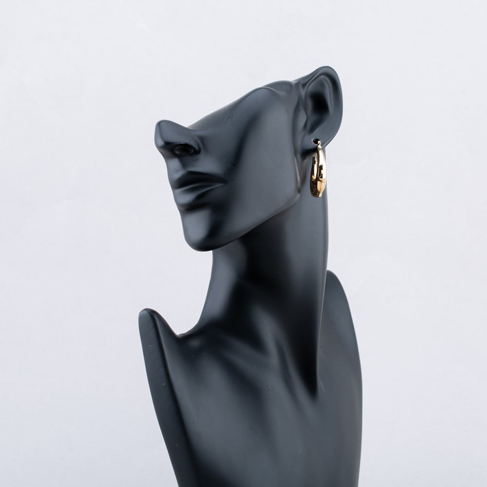 Pre-Owned 9ct Yellow Gold 26.4mm Dolphin Creole Earrings 41173630