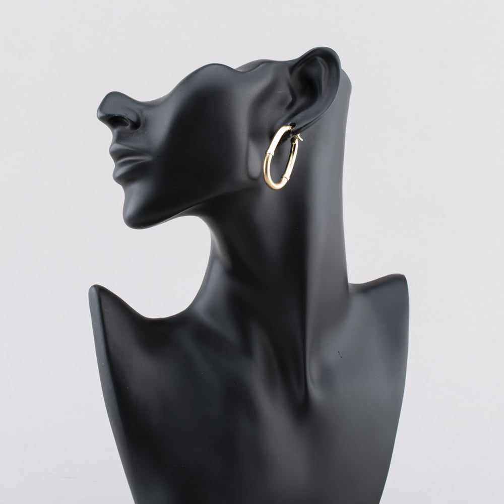 Pre-Owned 9ct Yellow Gold 37mm Hoop Earrings 41173722
