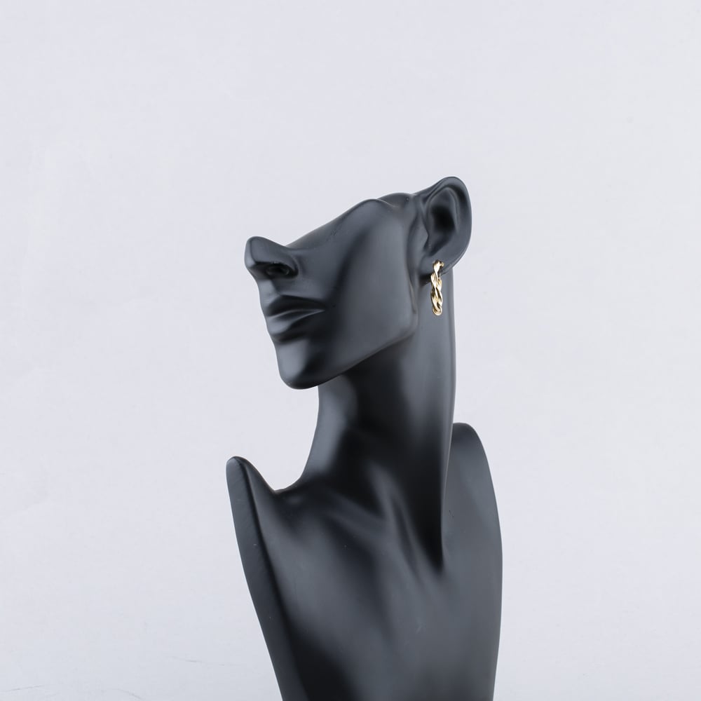 Pre-Owned 9ct Yellow Gold Twisted Hoop Earrings 41173749