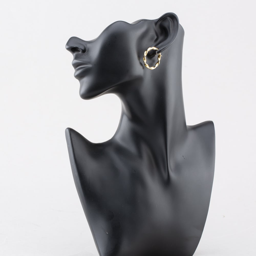 Pre-Owned Yellow Gold 26mm Twist Hoop Earrings 41173961