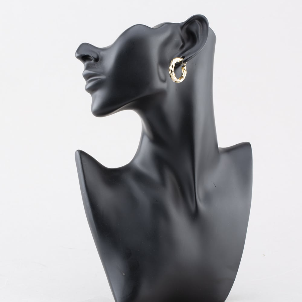 Pre-Owned Yellow Gold 25mm Twist Hoop Earrings 41173968