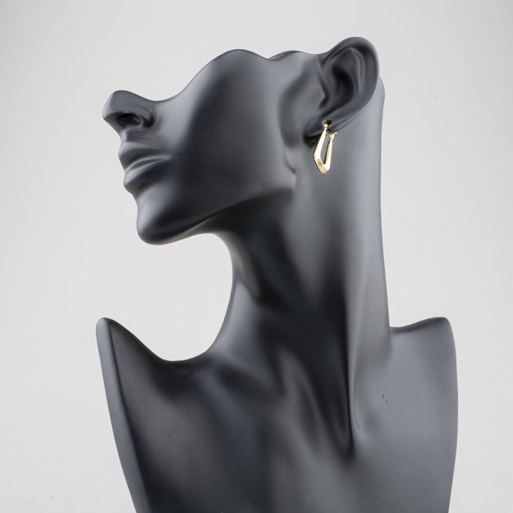 Pre-Owned Yellow Gold Oblong Creole Earrings 41174202